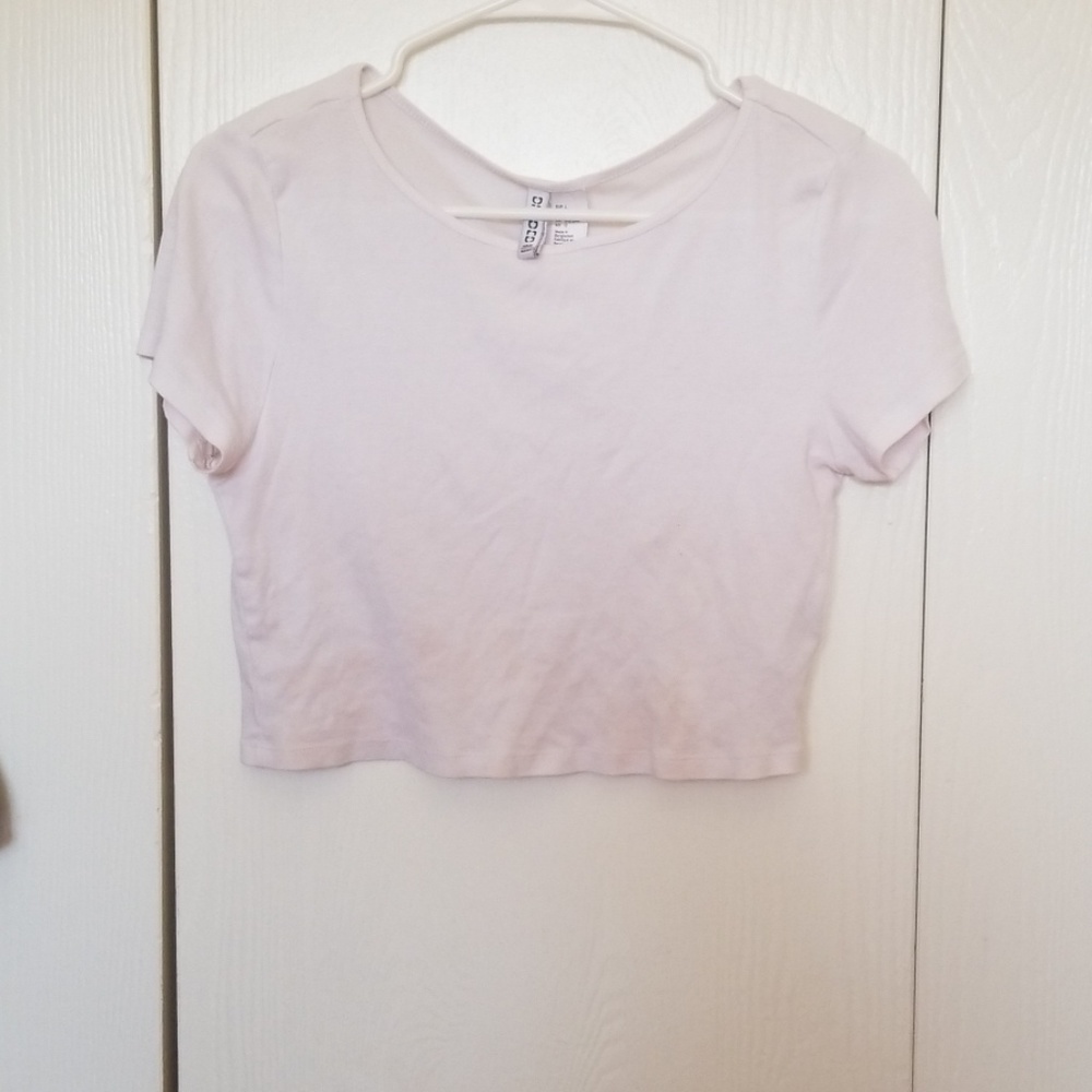 H&M white crop top